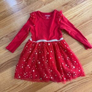 Cat & Jack | Target Red Dress with Starry Tulle Bottom Sz 3T‎
